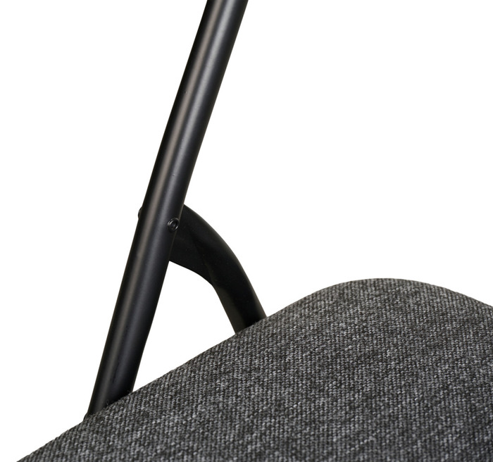 Klapstol polstret grå/sort - DAY